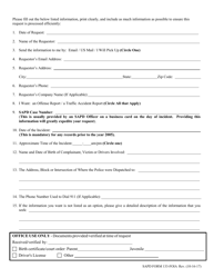 SAPD Form 133-FOIA Open Records Request Form - City of San Antonio, Texas, Page 2