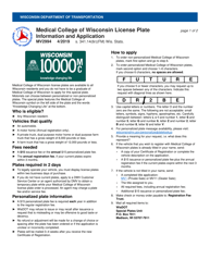Document preview: Form MV2994 Medical College of Wisconsin License Plate Application - Wisconsin