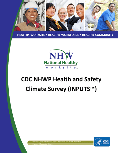 CDC Nhwp Health and Safety Climate Survey (Inputs) Download Pdf