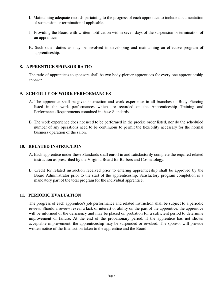 Form A450-BP_SOA Body-Piercing Apprentice Certification Application - Virginia, Page 7