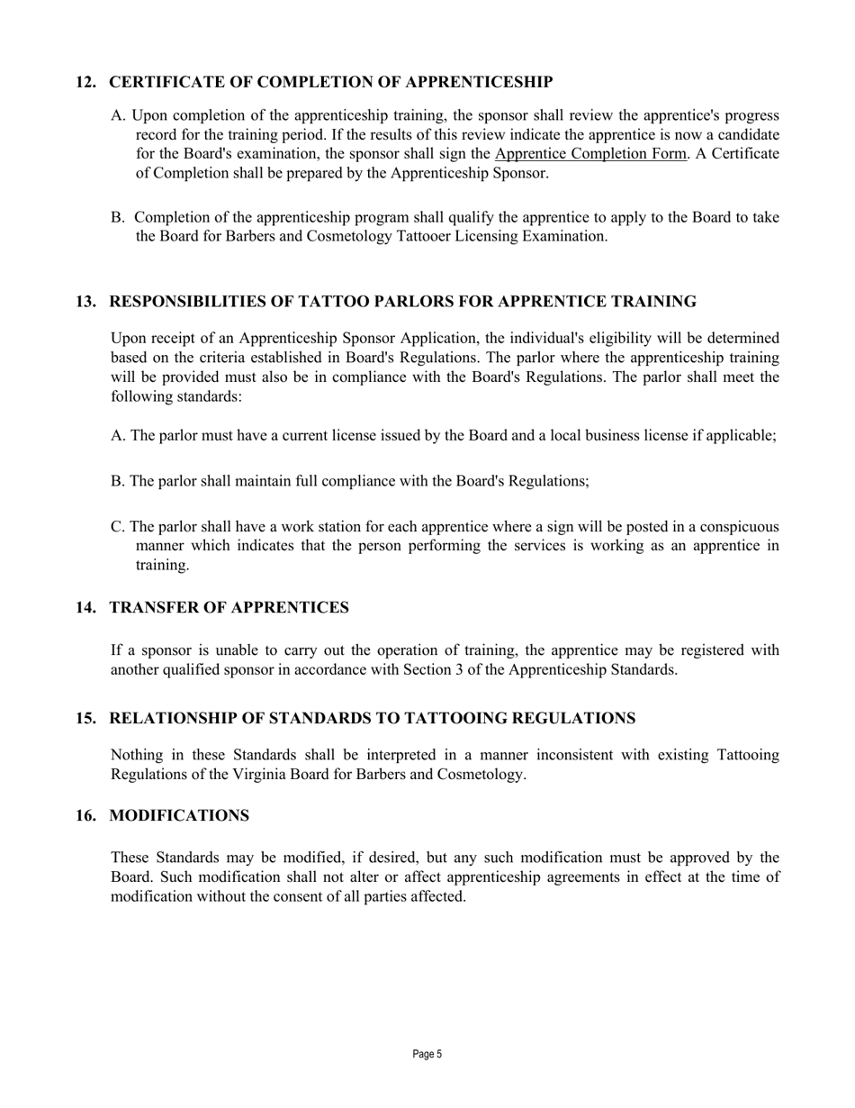 Form A450-TAPPR_CERT Tattooer Apprentice Certification Application - Virginia, Page 8