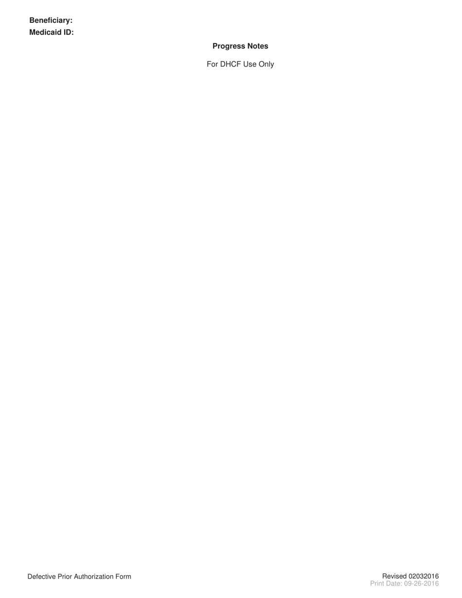 Defective Prior Authorization Form - Washington, D.C., Page 3