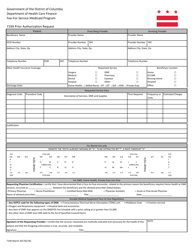 Document preview: Form 719A Prior Authorization Request - Washington, D.C.