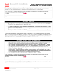 Level I Pre-admission Screen/Resident Review for Smi, Id, or Related Conditions - Washington, D.C., Page 3