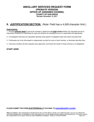 Ancillary Services Request Form (Probate Version) - County of San Diego, California, Page 2