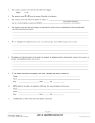 Form ADOPT-4 Adult Adoption Request - County of San Mateo, California, Page 2