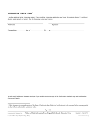 Form ADOPT-10 Petition to Obtain Information From Original Birth Record - Interested Party - County of San Mateo, California, Page 2
