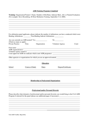 Form ADR-10 Adr Program Panelist Application for Mediation, Binding Arbitration and Neutral Evaluation Panels - County of San Mateo, California, Page 5