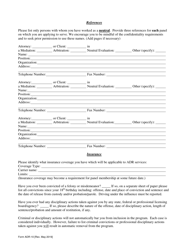 Form ADR-10 Adr Program Panelist Application for Mediation, Binding Arbitration and Neutral Evaluation Panels - County of San Mateo, California, Page 6