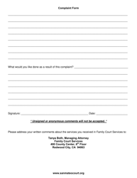 Form FCS-1 Client Comment Form - County of San Mateo, California, Page 3