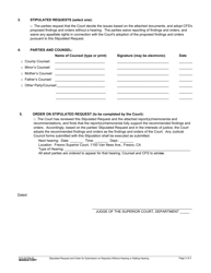 Form PJV-24 Stipulated Request and Order for Submission on Report(S) Without Hearing or Setting Hearing - County of Fresno, California, Page 2