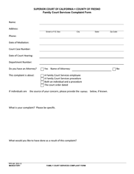 Form PFC-60 Family Court Services Complaint Form - County of Fresno, California, Page 2