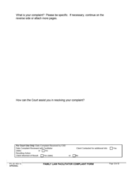 Form PFL-30 Family Law Facilitator Complaint Form - County of Fresno, California, Page 2