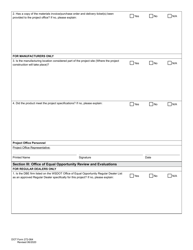 DOT Form 272-064 Dbe/Udbe/Fsbe Commercially Useful Function on-Site Review for Regular Dealer and Manufacturers - Washington, Page 2