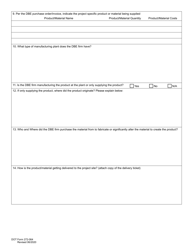 DOT Form 272-064 Dbe/Udbe/Fsbe Commercially Useful Function on-Site Review for Regular Dealer and Manufacturers - Washington, Page 4