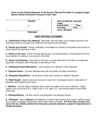 Document preview: Joint Pretrial Statement - Washington, D.C.