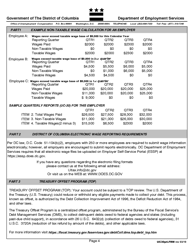 Form UC30 Employer&#039;s Quarterly Contribution and Wage Report - Washington, D.C., Page 4
