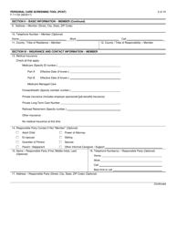 Form F-11133 Personal Care Screening Tool (Pcst) - Wisconsin, Page 2