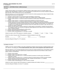 Form F-11133 Personal Care Screening Tool (Pcst) - Wisconsin, Page 5