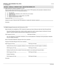 Form F-11133 Personal Care Screening Tool (Pcst) - Wisconsin, Page 7