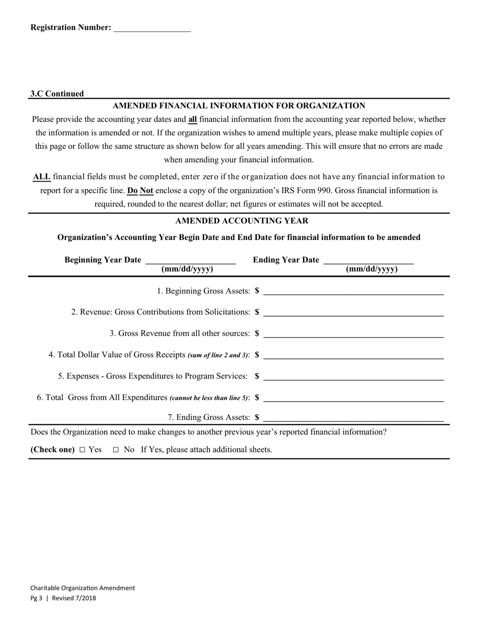 Charitable Organization Amendment - Washington, Page 5