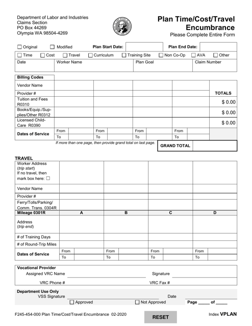 Form F245-454-000  Printable Pdf