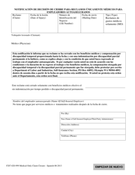 Document preview: Formulario F207-020-999 Notificacion De Decision De Cierre Para Reclamos Unicamente Medicos Para Empleadores Autoasegurados - Washington (Spanish)