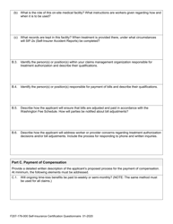 Form F207-176-000 Self-insurance Certification Questionnaire - Washington, Page 3