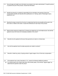 Form F207-176-000 Self-insurance Certification Questionnaire - Washington, Page 4