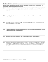 Form F207-176-000 Self-insurance Certification Questionnaire - Washington, Page 6
