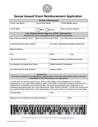 Sexual Assault Exam Reimbursement Application - Texas, Page 2