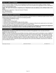 Form TR-WM-114A Tank System Remover-Cleaner Certification Application - Wisconsin, Page 2
