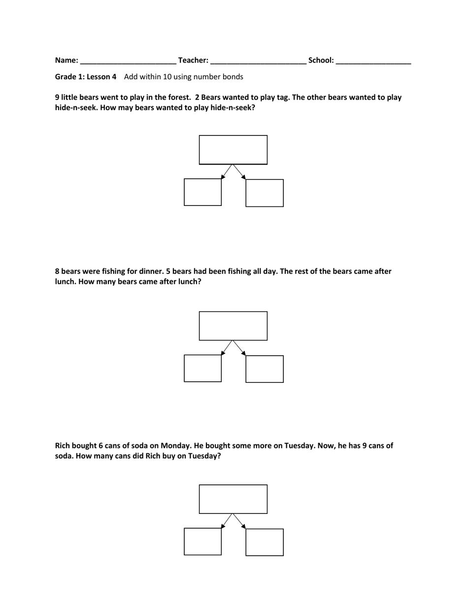 Math Grade 1: Student Packet 1-5, Page 4