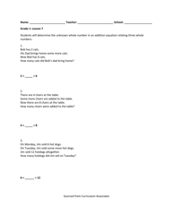 Math Grade 1 - Student Packet 6-10 - Tennessee, Page 2