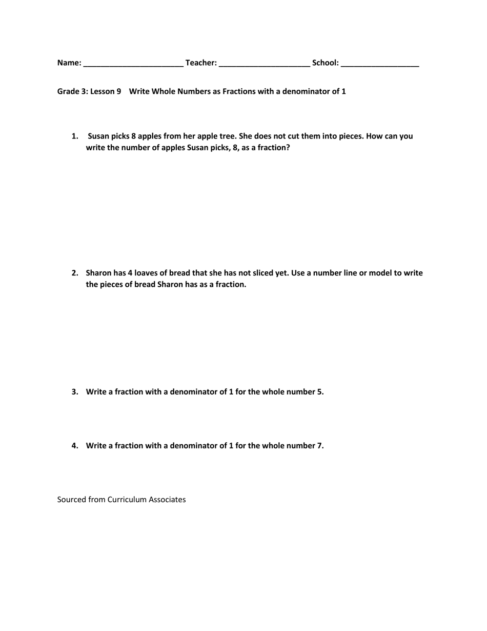 Math Grade 3 - Student Packet 6-10 - Tennessee, Page 4