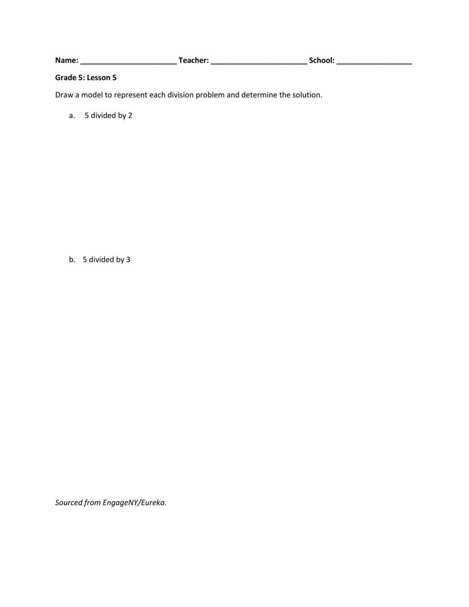 Math Grade 5 - Student Packet 1-5 - Tennessee, Page 5