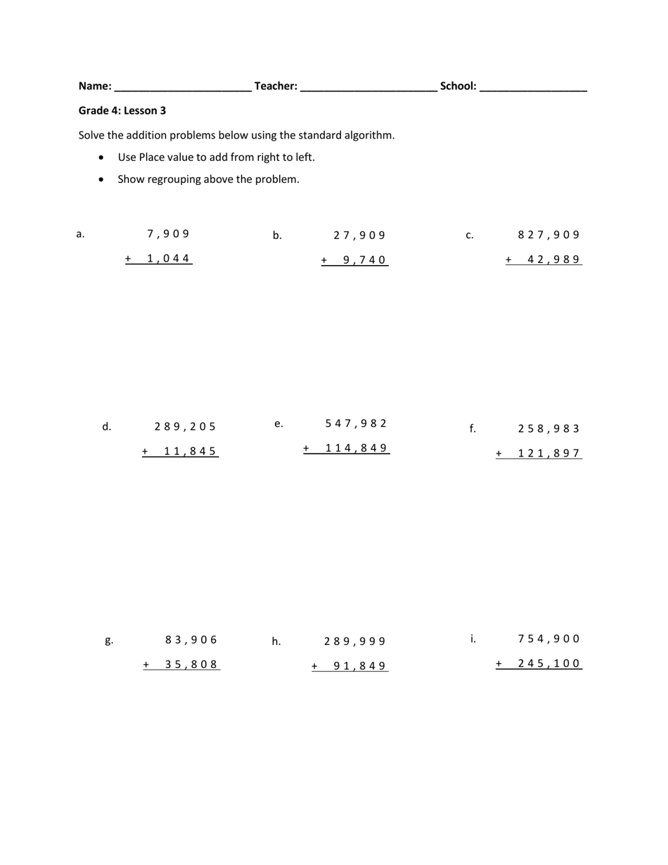 Tennessee Math Grade 4 - Student Packet 1-5 - Fill Out, Sign Online and ...