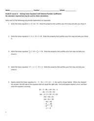 Math Grade 8 - Student Packet 1-5 - Tennessee, Page 4