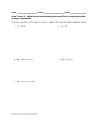 Math Grade 7 - Student Packet 6-10 - Tennessee, Page 5