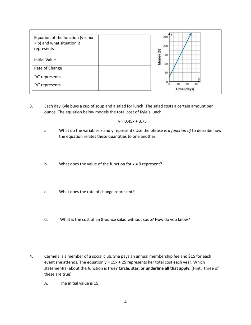 Math Grade 8 - Student Packet 6-10 - Tennessee, Page 4
