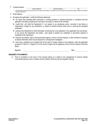 Form A492-0510REN Principal or Supervisory Employee Certificate Renewal Form - Virginia, Page 2