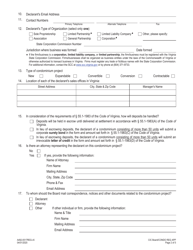 Form A492-0517REG Condominium Registration Application - Virginia, Page 2