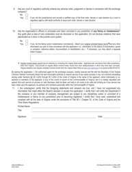 Form A492-0516REG Time-Share Exchange Program Registration Application - Virginia, Page 2