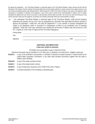 Form A492-0525REG Time-Share Reseller Registration Application - Virginia, Page 3
