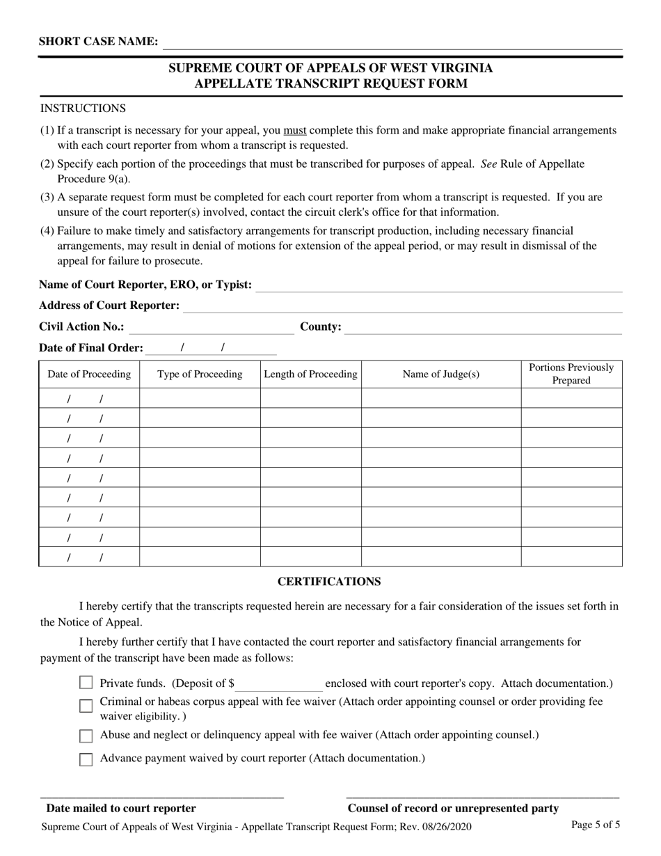Appendix A Notice of Appeal - West Virginia, Page 5