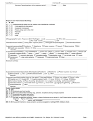 DOH Form 210-030 Reporting Form for Hepatitis a - Washington, Page 4