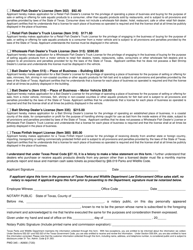 Form PWD345 Application for Dealer License - Texas, Page 2