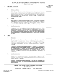 Form CRIM016H Capital Case Checklist and Guidelines for Counsel (Death Penalty Case) - County of Los Angeles, California, Page 2