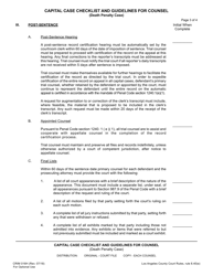 Form CRIM016H Capital Case Checklist and Guidelines for Counsel (Death Penalty Case) - County of Los Angeles, California, Page 3