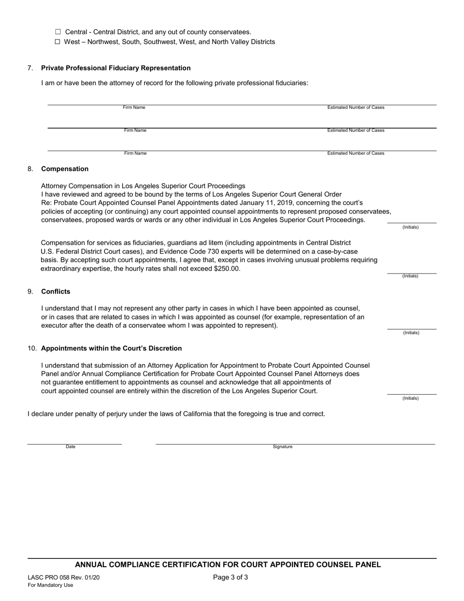 Form Pro058 - Fill Out, Sign Online And Download Fillable Pdf, County 